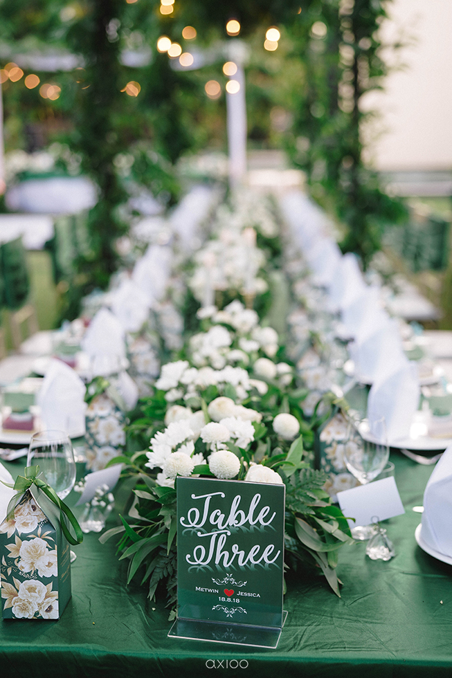 Emerald green beachfront dinner table at Sofitel Nusa Dua